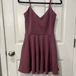 Windsor Mauve Mini Dress with Spaghetti Straps